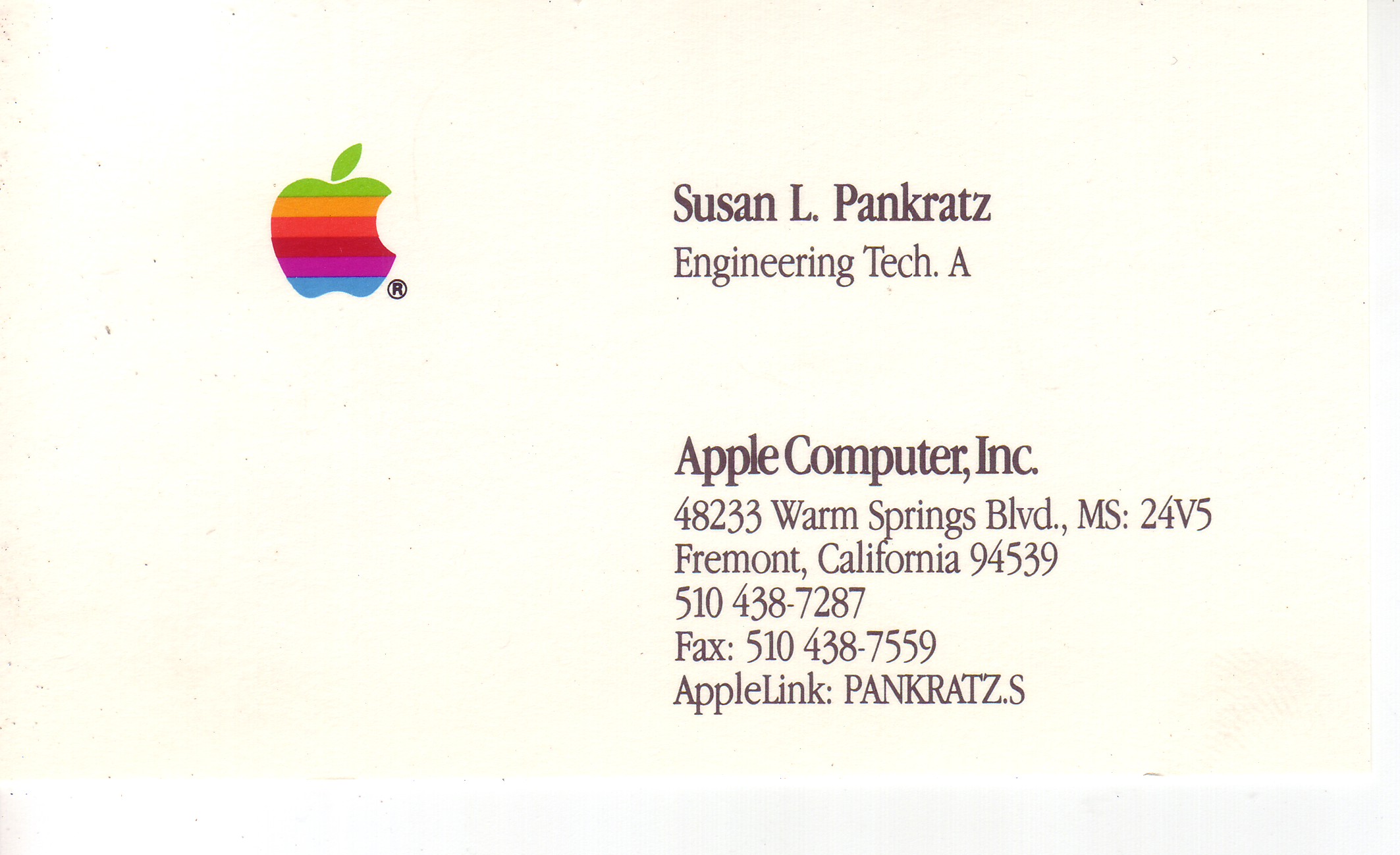 Old Apple OldBizCard